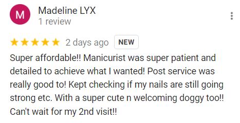 Nails By YS Google Review